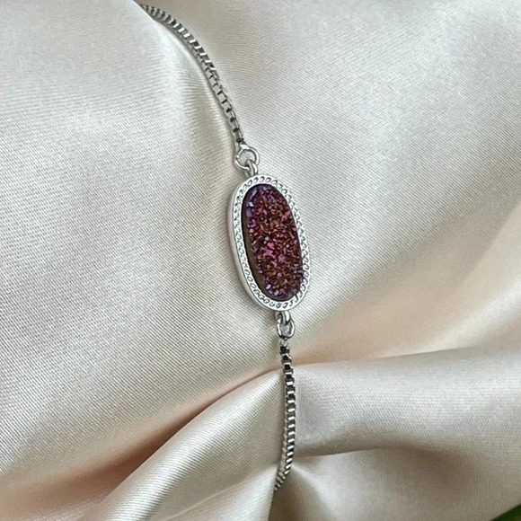 Wine Drusy Bolo Bracelet - Picture 3 of 7